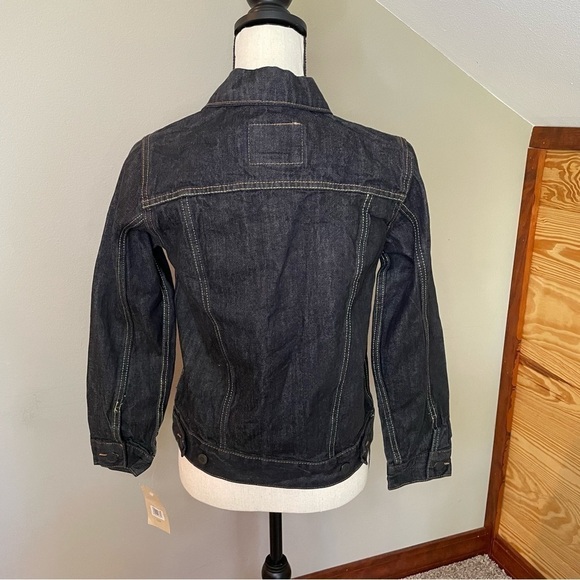 Levi’s Kids Denim Trucker Jean Jacket Dark Wash Unisex Medium 10-12 Years NWT - Picture 3 of 9
